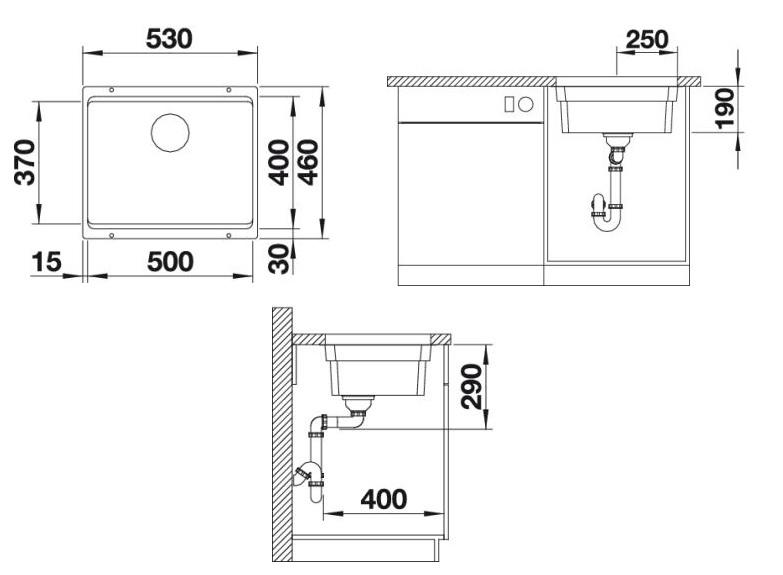 Zlewozmywak Blanco ETAGON 500-U 522235 (muszkat)