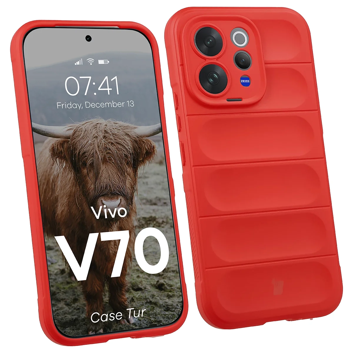 Etui Bizon Case Tur do Vivo V70 5G Czerwony