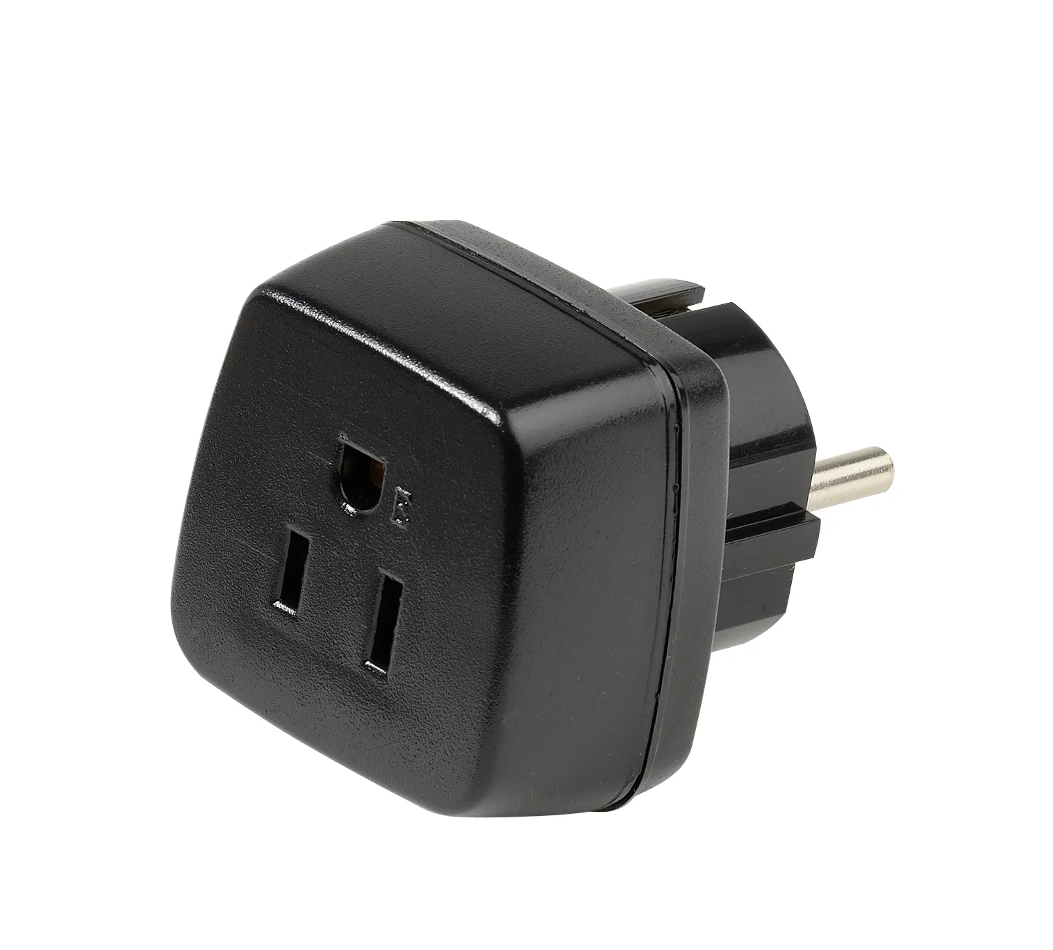 Adapter podróżny Vivanco Gniazdo USA na EU Schuko Czarny