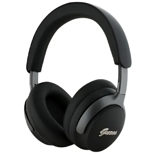 Słuchawki bezprzewodowe Guess GUBHC22PSFCSMK Metal Script Logo ANC Nauszne Bluetooth 5.3 Czarny