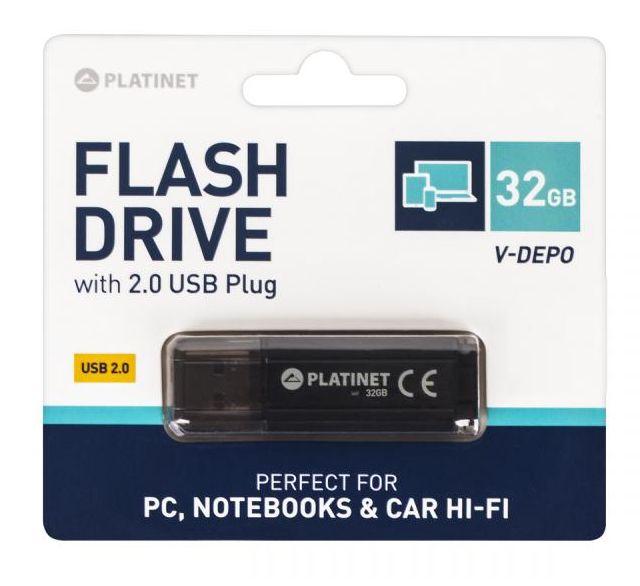 PenDrive Platinet V-Depo 32GB USB 2.0 Czarny