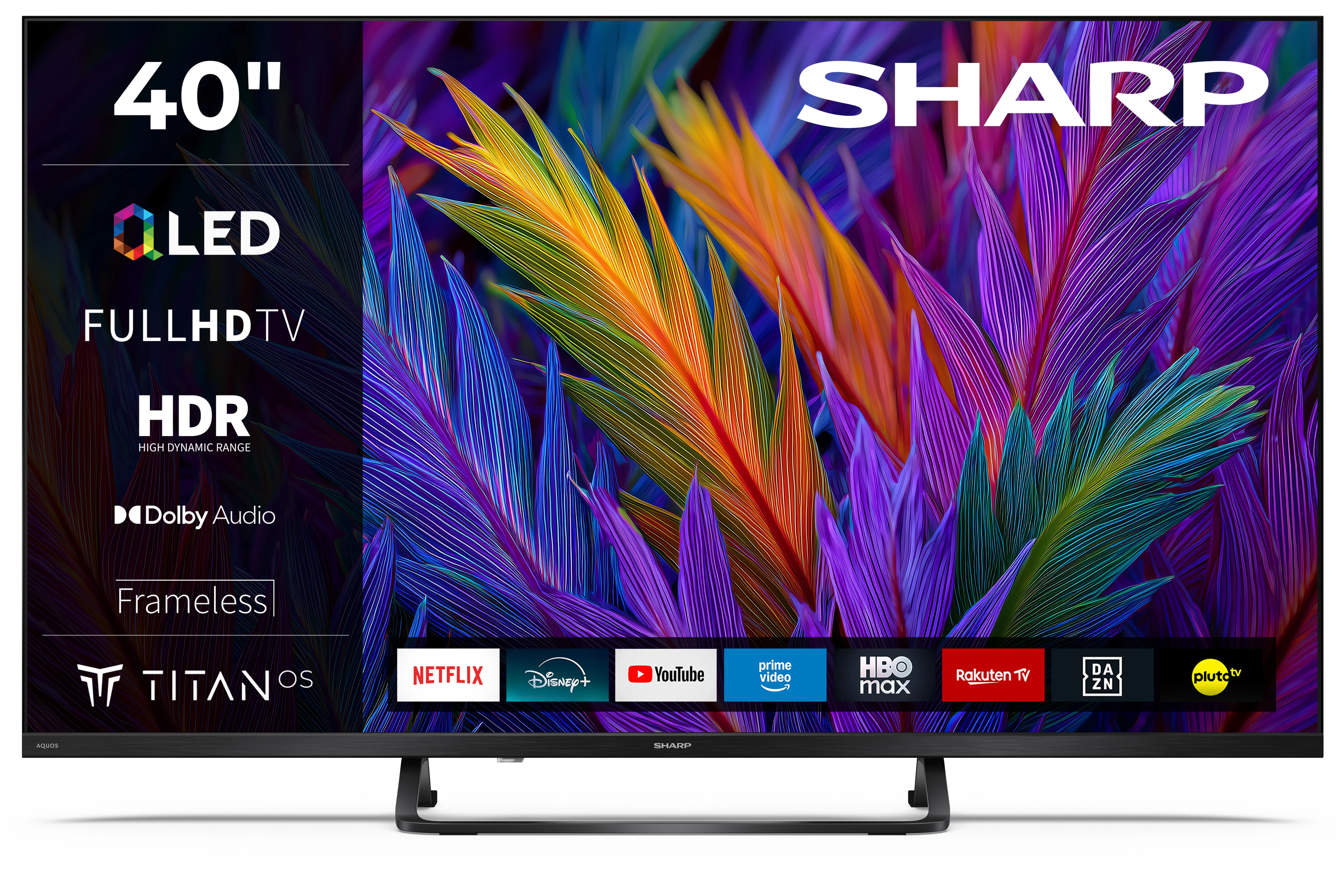 Telewizor Sharp 40JF3855E 40" QLED Full HD Smart TV TitanOS DVB-T2
