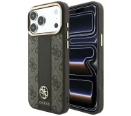 Guess 4G with Stripe Round and Classic Logos MagSafe do iPhone 18 Pro / 17 Pro Brązowy