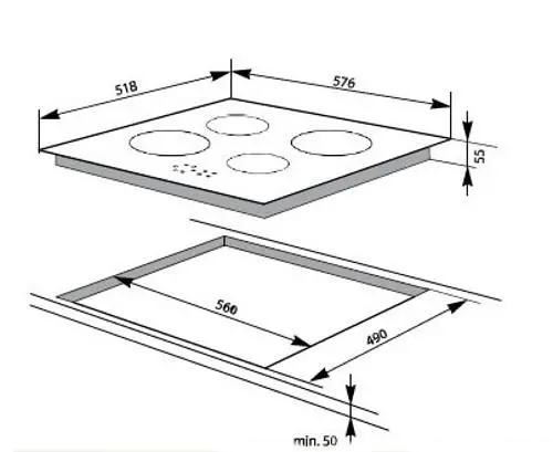Płyta indukcyjna Amica PI6544ISU 57,6cm