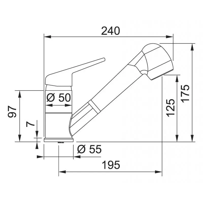 Bateria Franke Prince II Pull-Out Spray Onyx Mosiądz