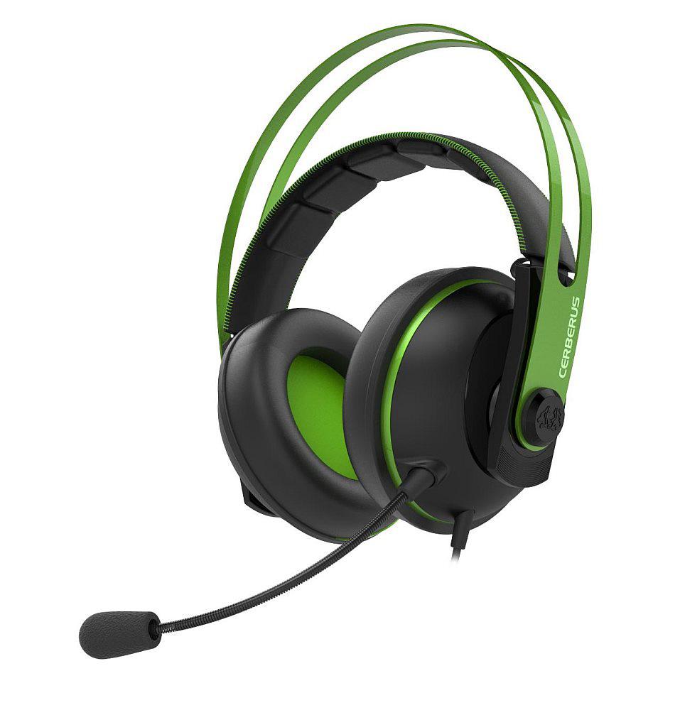 Słuchawki przewodowe z mikrofonem ASUS Cerberus V2 - zielony