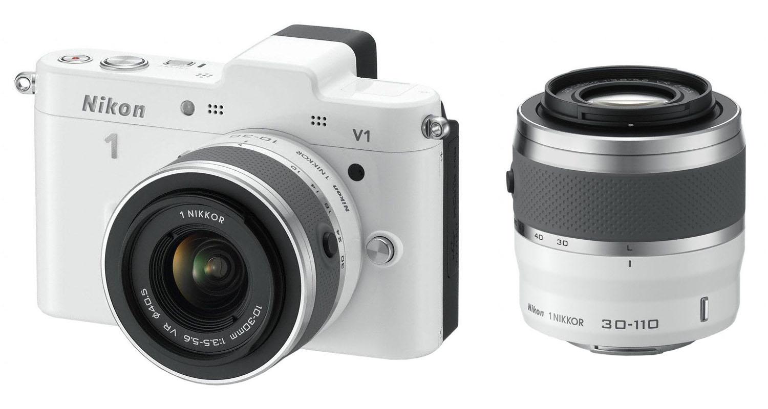Nikon 1 V1 + 10-30 mm + 30-110 mm (biały)