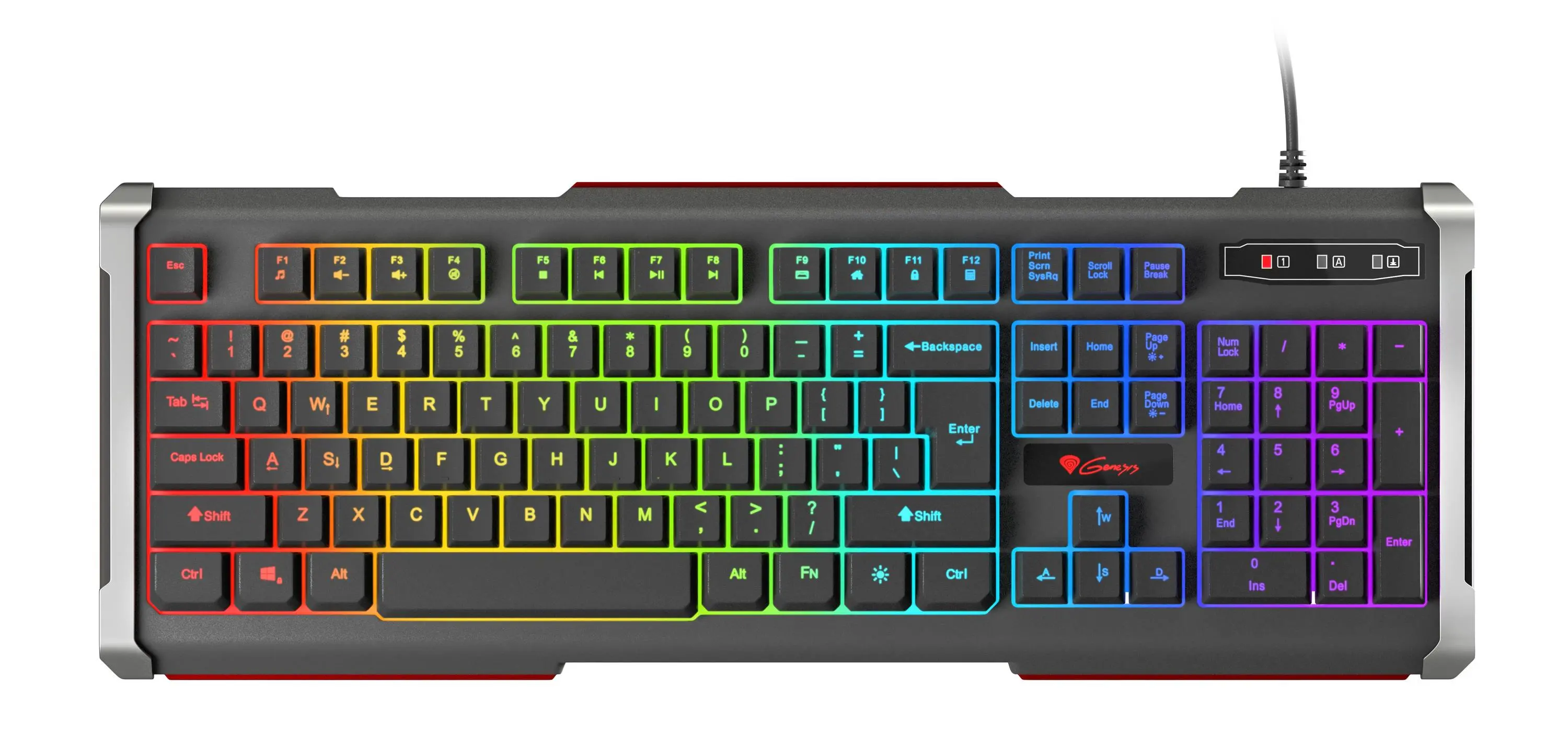 Klawiatura membranowa Genesis Rhod 400 RGB Szary