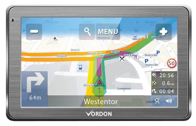Vordon GPS 7" EU Aluminiowa