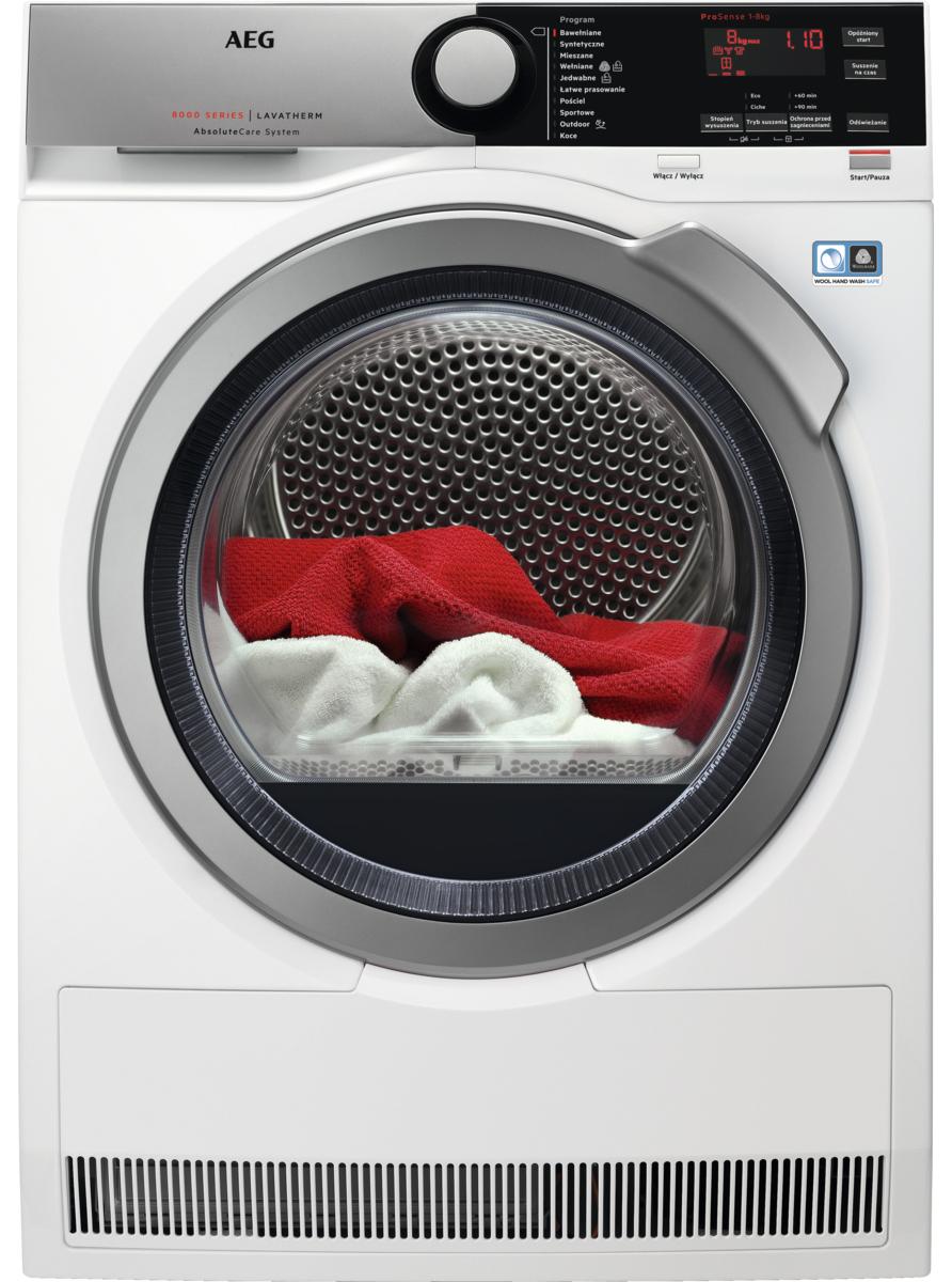 Suszarka AEG T8DEE48SP - 63,8cm - pompa ciepła - 8kg