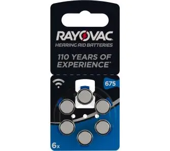 Baterie Rayovac do aparatu słuchowego typ 675 6szt.
