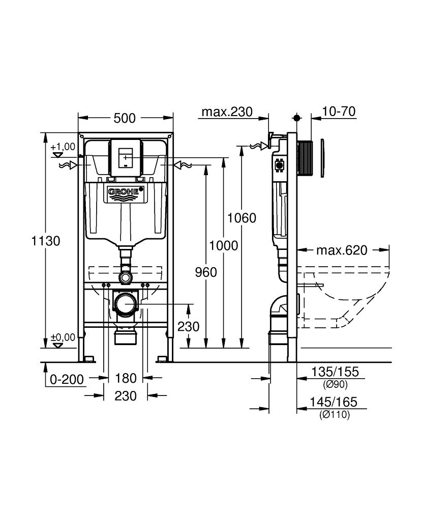 GROHE Rapid SL 5 w 1 38827000