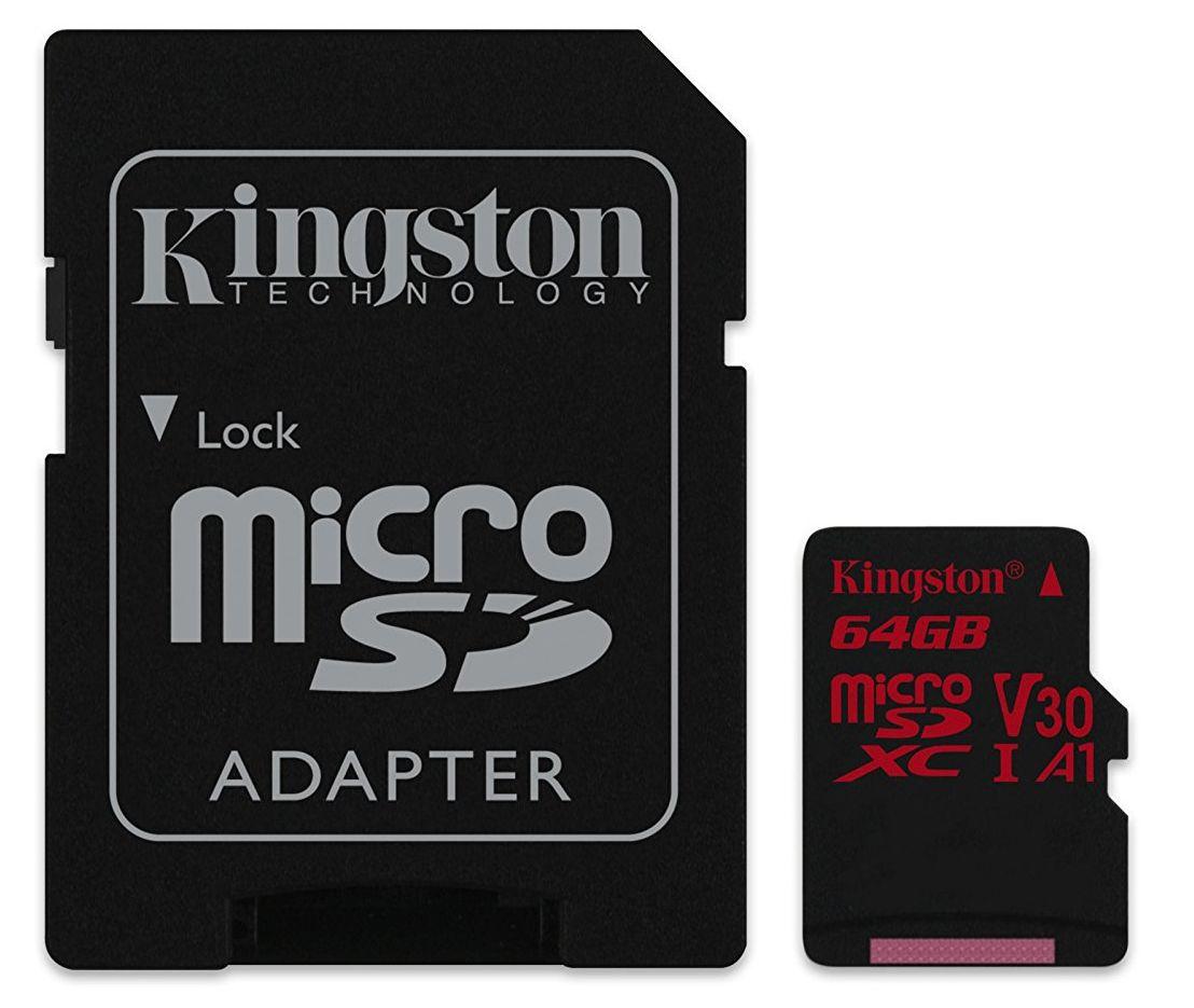 Kingston Canvas React microSDXC 64GB UHS-I + adapter