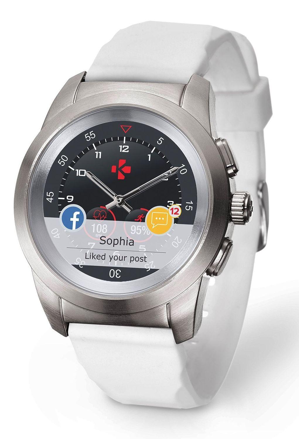 Smartwatch MyKronoz ZeTime Original petite (srebrny/biały)