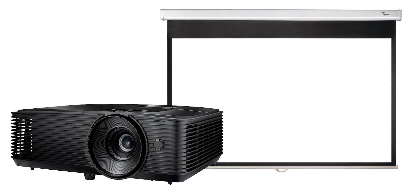 Projektor Optoma HD144X + ekran DS.-9092PWC 203x115 92" - DLP - Full HD