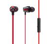 Słuchawki przewodowe Cresyn C465S - dokanałowe - mikrofon - czerwony