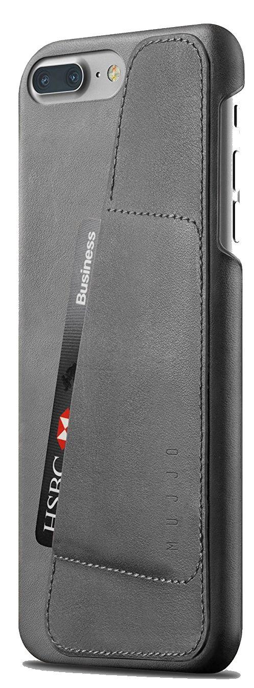 Etui Mujjo Leather Wallet Case do iPhone 8 Plus (szary)