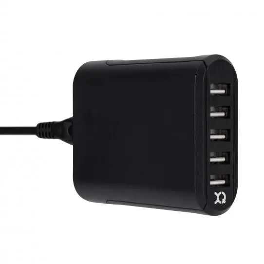 Ładowarka sieciowa Xqisit Travel Charger 8A 5xUSB EU Czarny