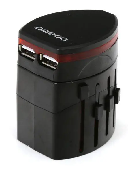 Ładowarka podróżna Omega Power Travel Adaptor 4w1 USB 43354 Czarny
