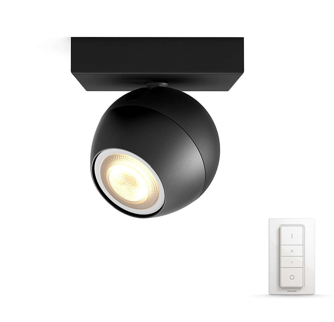 Oświetlenie punktowe Philips Hue White Ambiance Buckram (czarny) + regulator przyciemniania