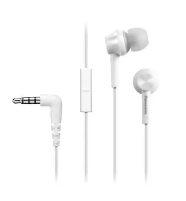 Słuchawki przewodowe Panasonic RP-TCM115E-W Dokanałowe Mikrofon Biały