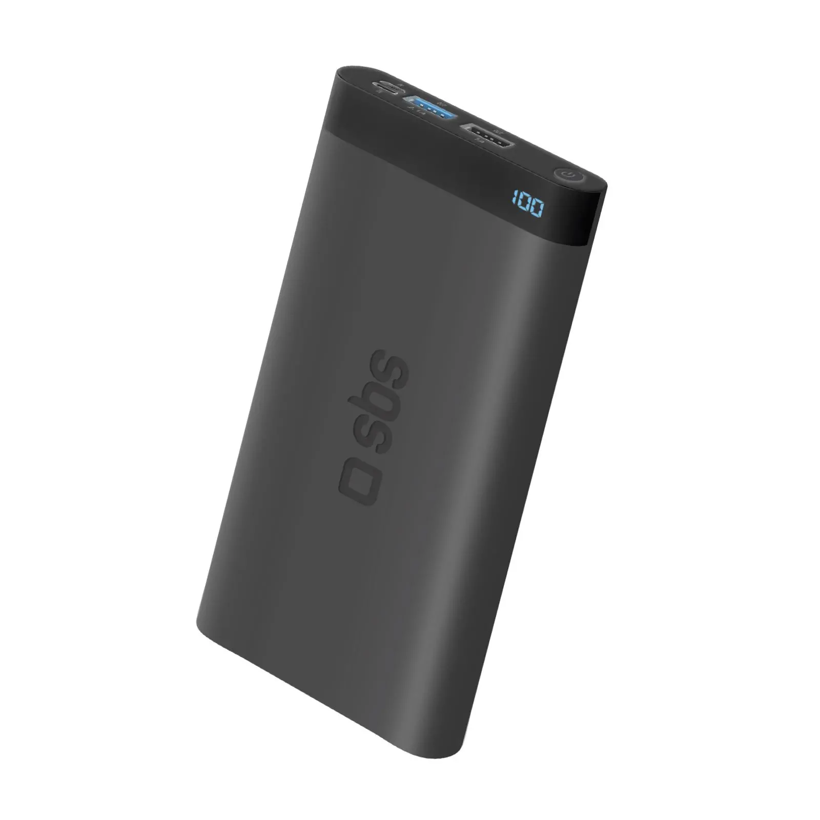 Powerbank SBS TTBB80002UFLCDK 8000mAh li-polimer 2xUSB LCD Czarny