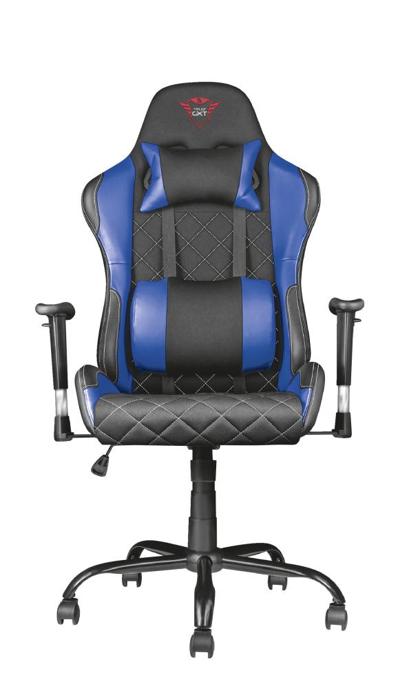 Fotel Trust GXT 707B Resto Gaming - gamingowy - niebieski - skóra ECO - do 150kg