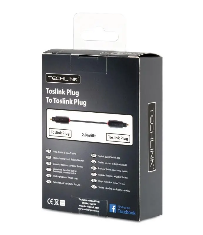 Kabel optyczny Techlink 103212 2m Czarny