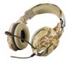 Słuchawki przewodowe z mikrofonem Trust GXT 322D Carus Gaming Headset Nauszne Desert camo