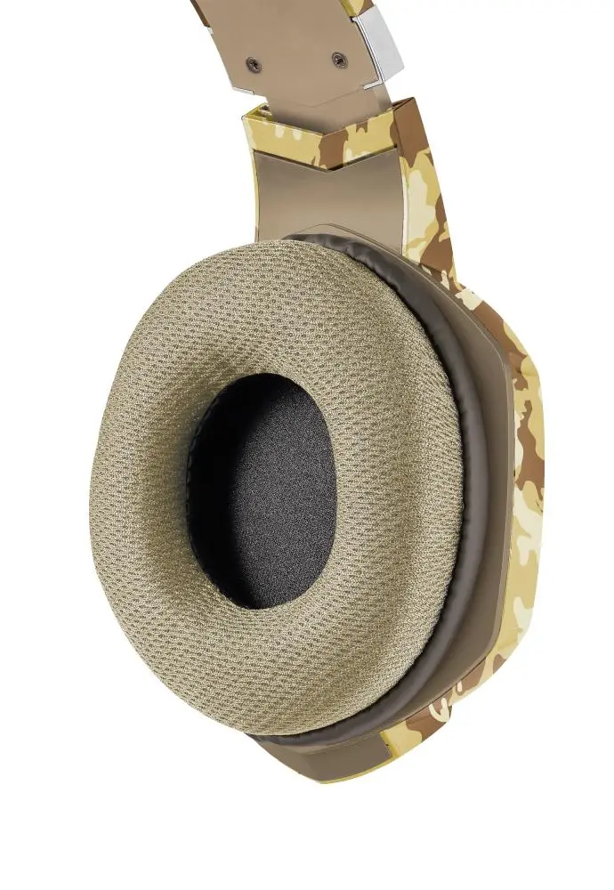 Słuchawki przewodowe z mikrofonem Trust GXT 322D Carus Gaming Headset Nauszne Desert camo