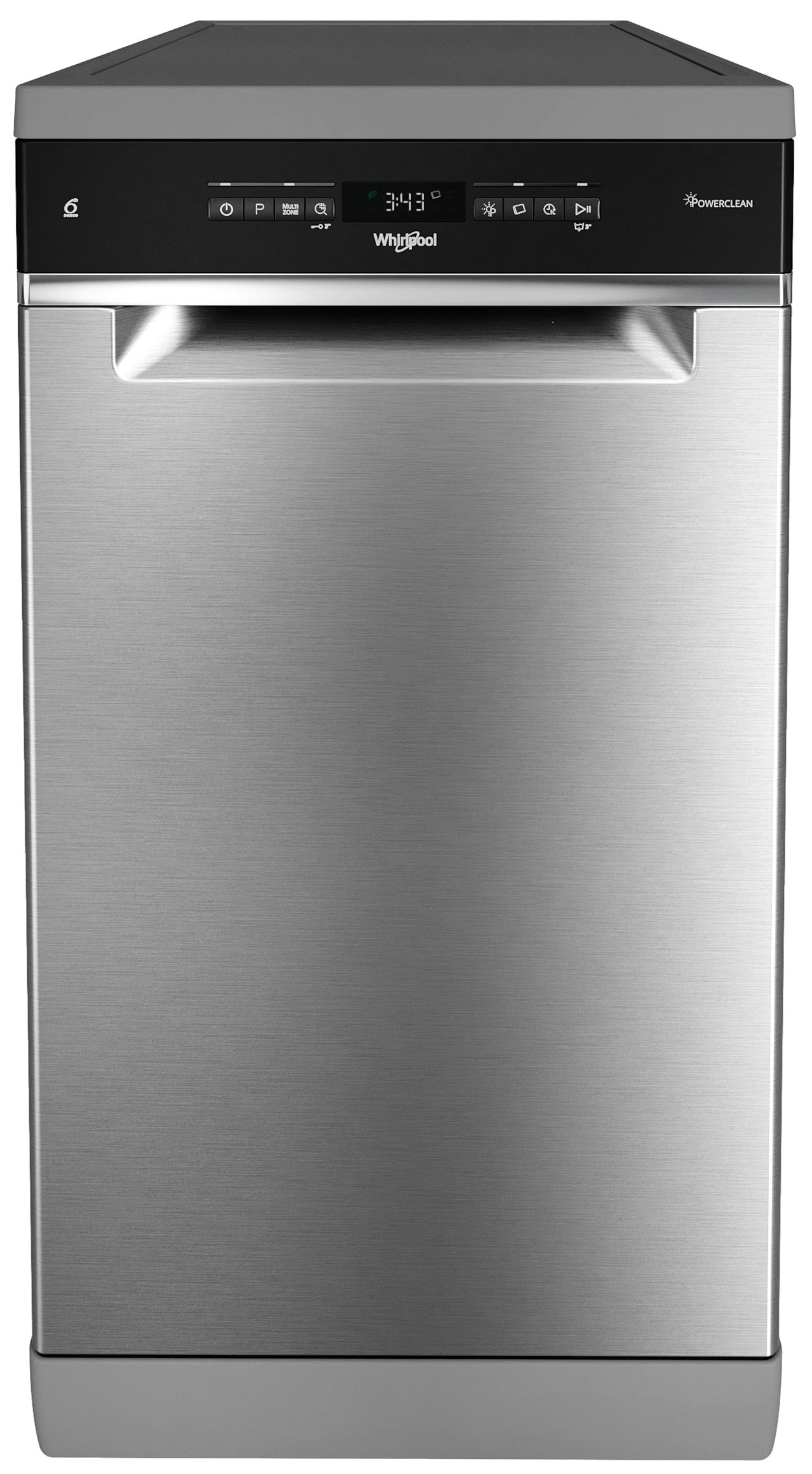 Whirlpool WSFO 3O34 PF X 45cm Automatyczne otwieranie drzwi Szuflada na sztućce