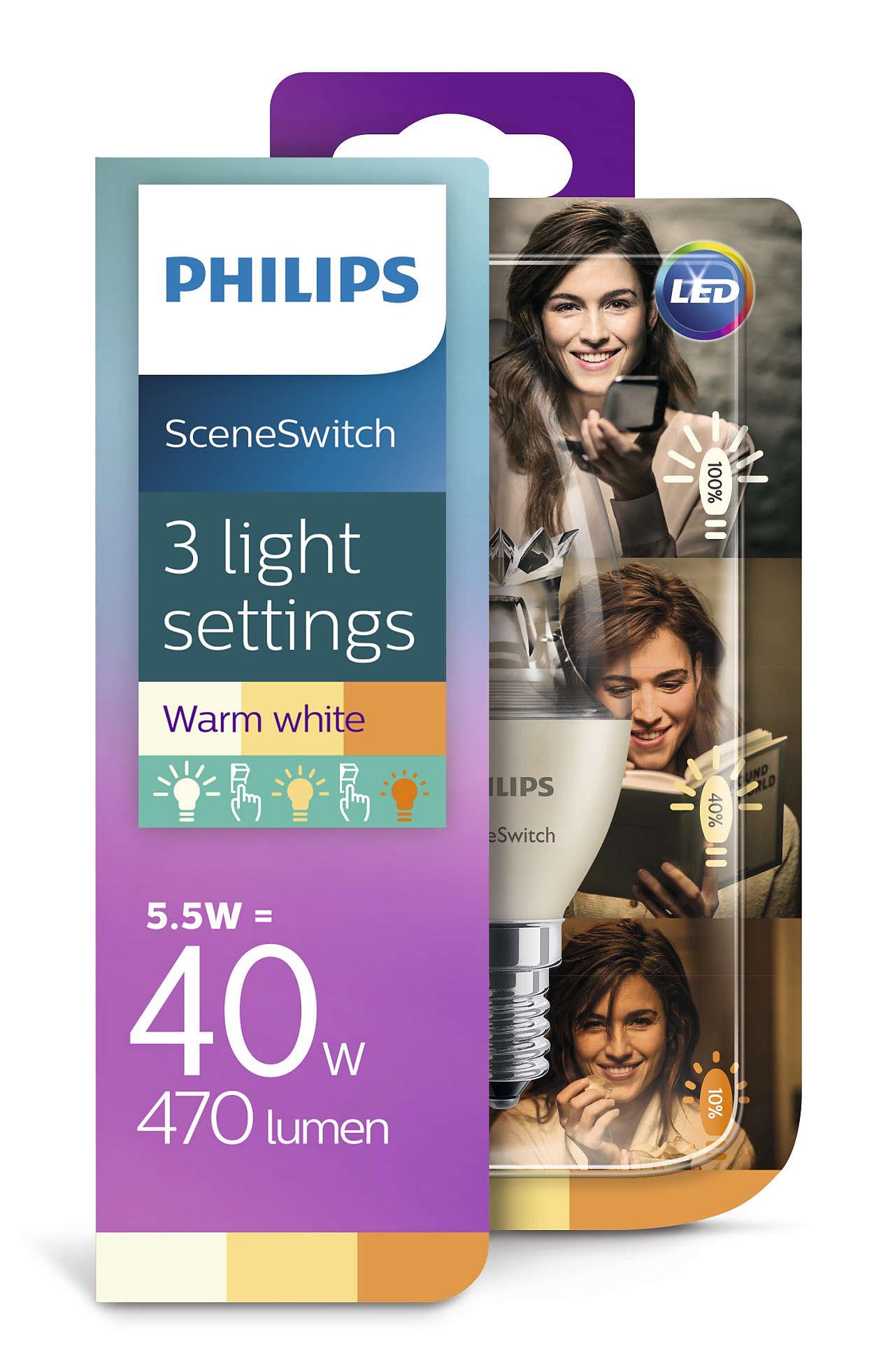 Philips 40W B38 E14 WW CL ND RF 1BC/6