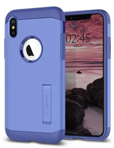 Etui Spigen Slim Armor 065CS25155 do iPhone Xs Max Fioletowy