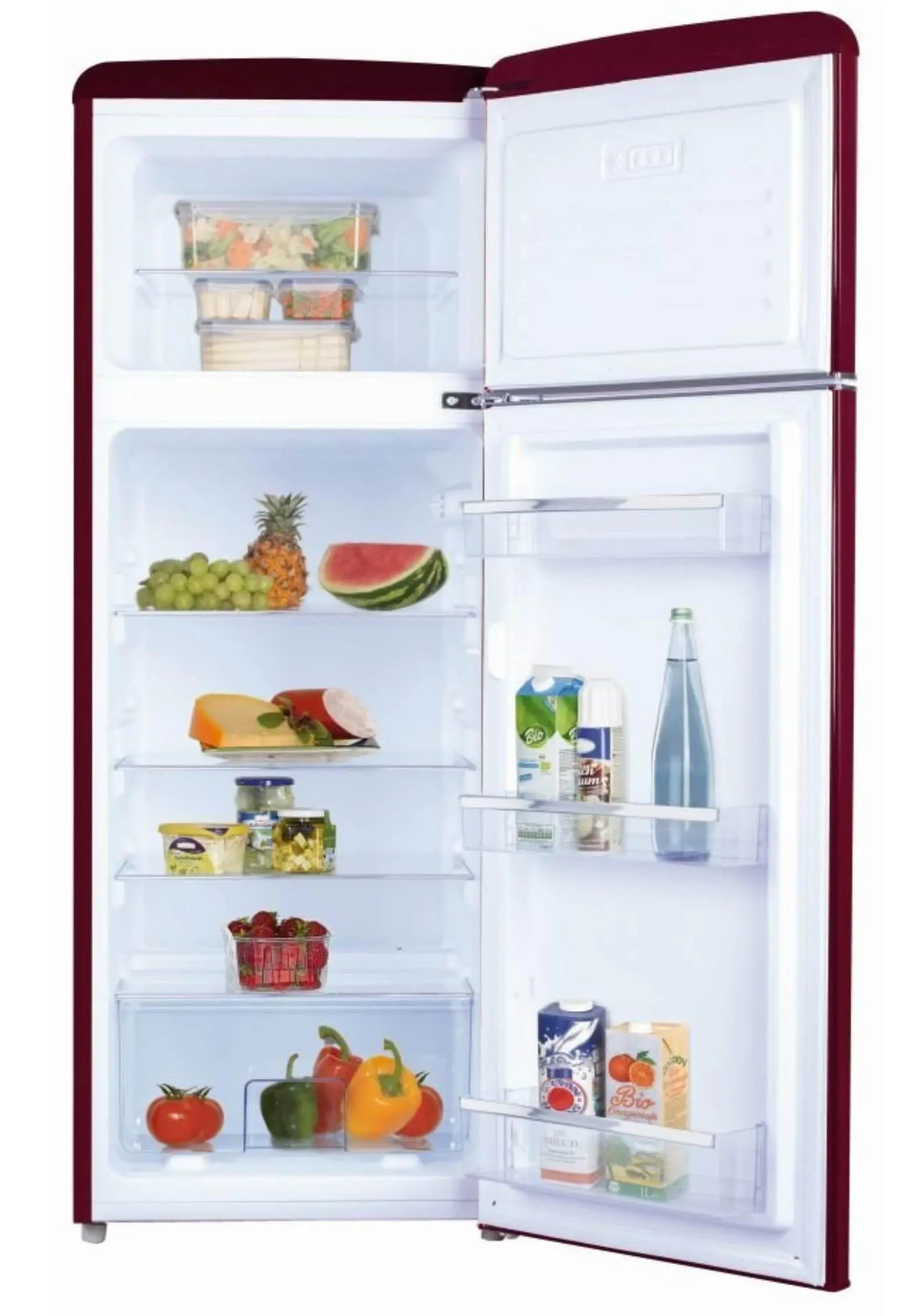Lodówka Amica KGC15631R 144cm Bordowy