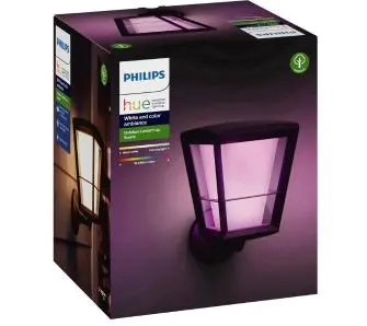 Kinkiet zewnętrzny Philips Econic Hue Outdoor Wall Light Black 17439/30/P7