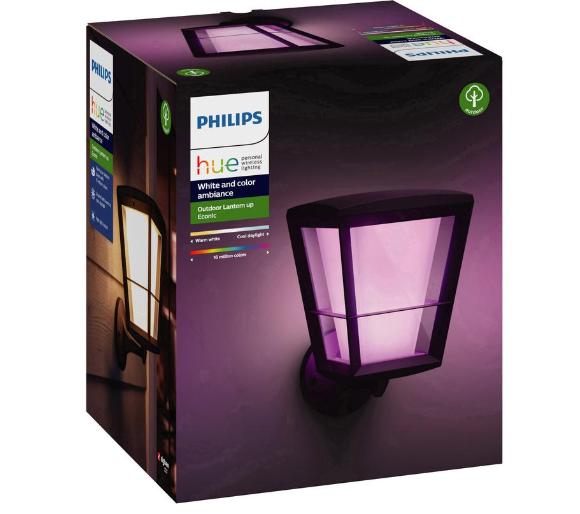 kinkiet zewnętrzny Philips Econic Hue Outdoor Wall Light Black 17439/30/P7