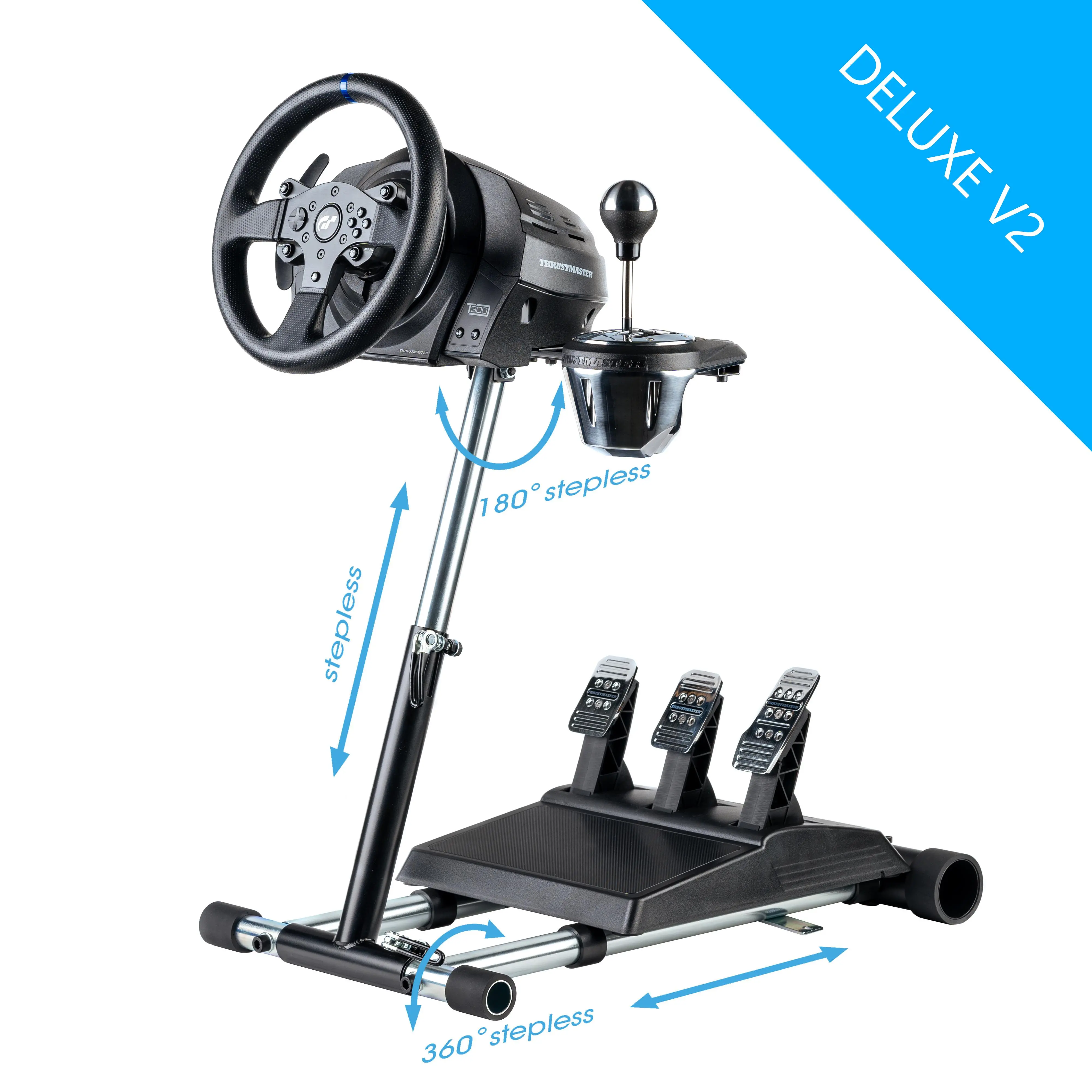 Stojak do kierownicy Wheel Stand Pro Deluxe V2 Thrustmaster T300RS/TX/T150/TMX Srebrny
