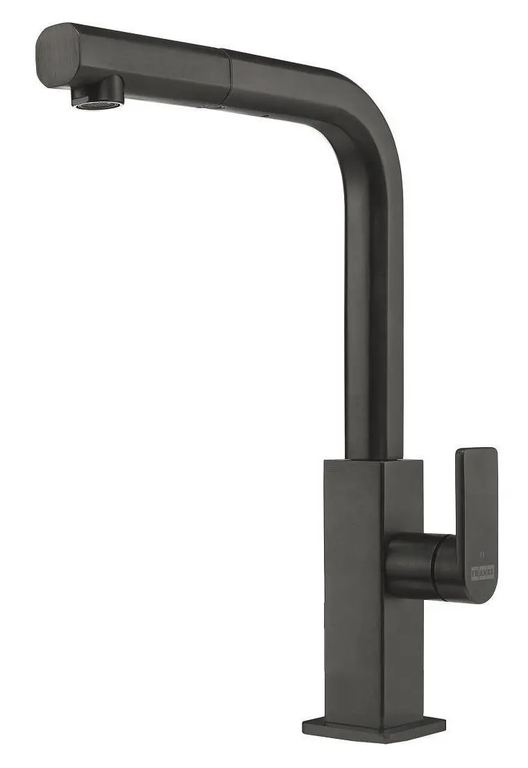 Bateria Franke Mythos Pull-Out Czarny Stal szlachetna