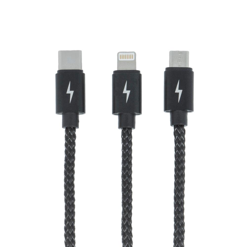 Devia FISH1 3in1 8-PIN / micro / TYP-C (czarny)