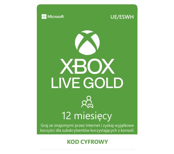 kod aktywacyjny Subskrypcja Xbox Live Gold (12 m-cy) [kod aktywacyjny]