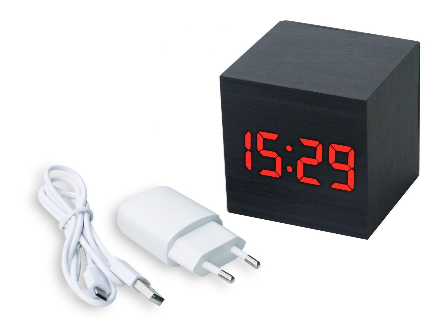 Zegar z termometrem Meteo ZP27 CZ Czarny