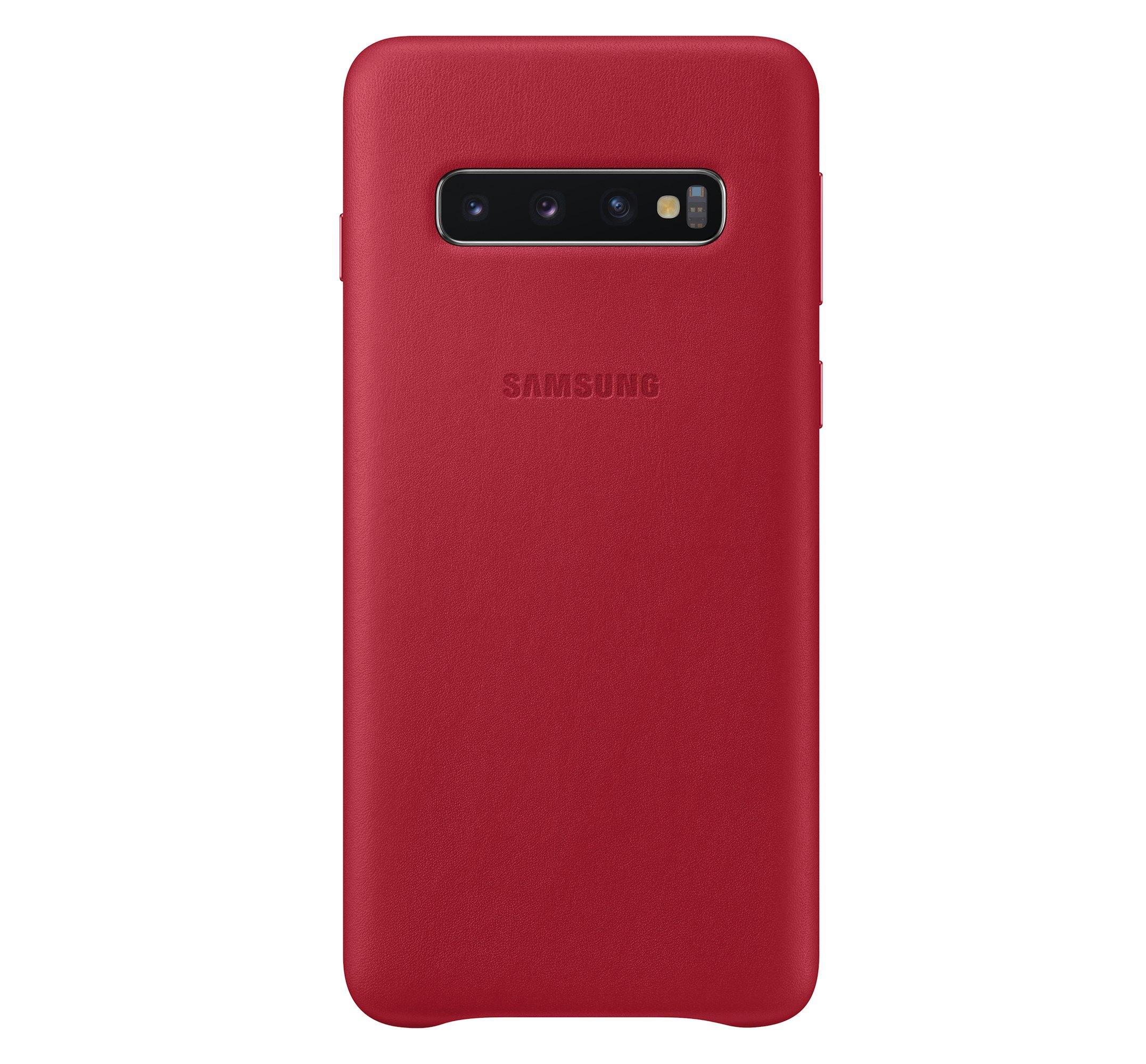 Etui Samsung Leather Cover do Galaxy S10 (czerwony)