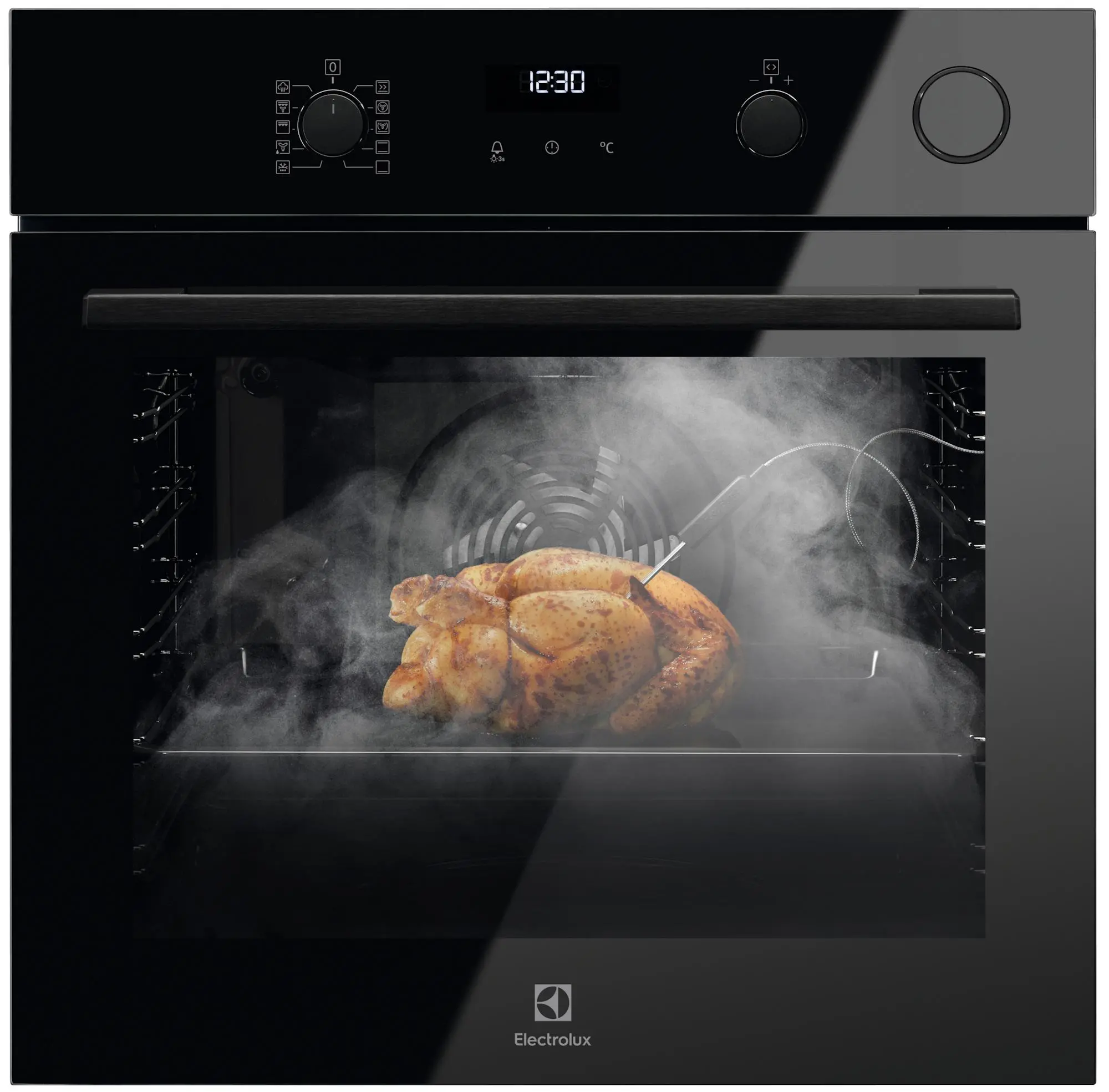 Piekarnik elektryczny parowy Electrolux 700 SteamCrisp EOC6H71Z Termoobieg Termosonda Czarny