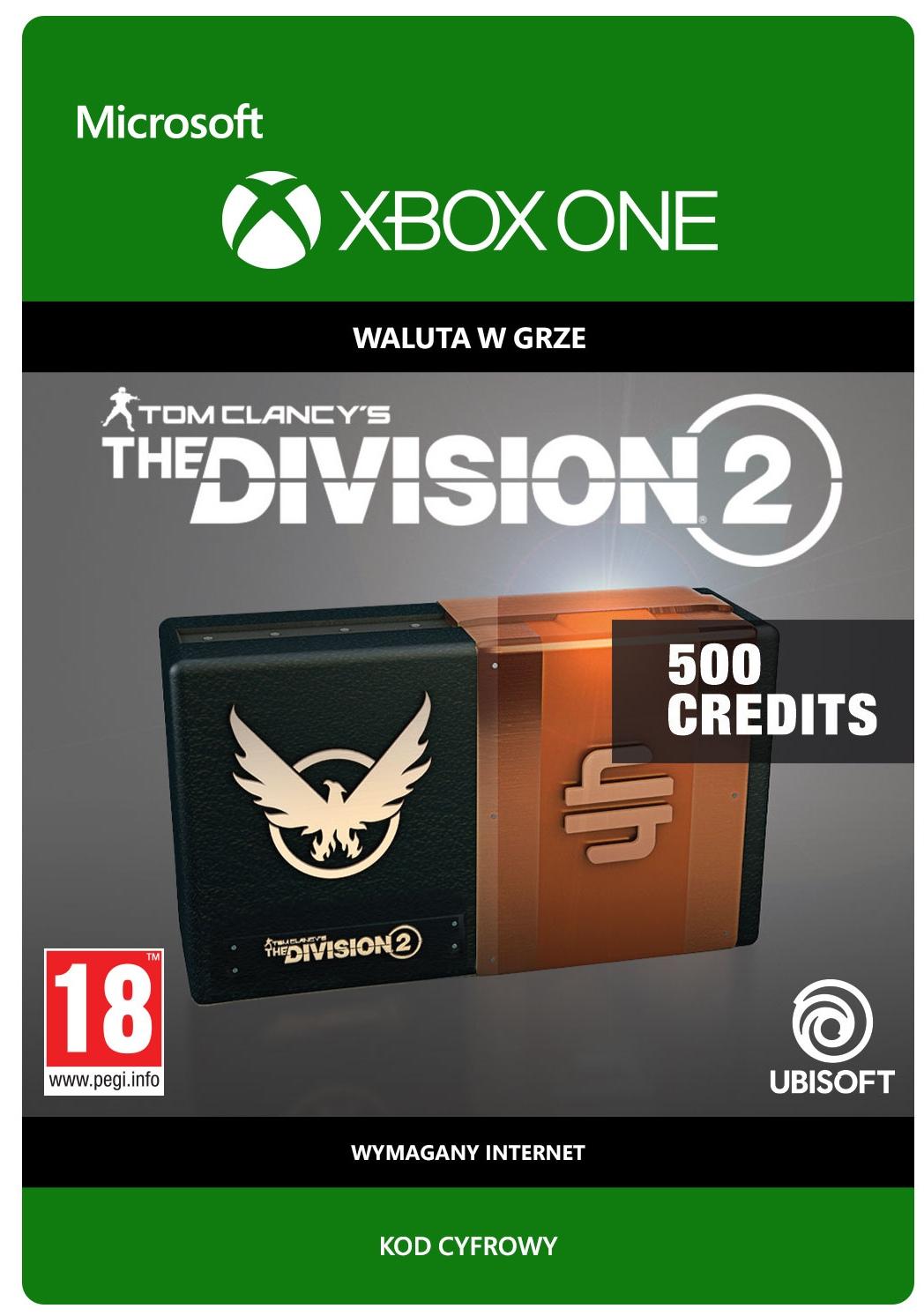 Tom Clancy's The Division 2 - Pakiet 500 Kredytów [kod aktywacyjny] Xbox One