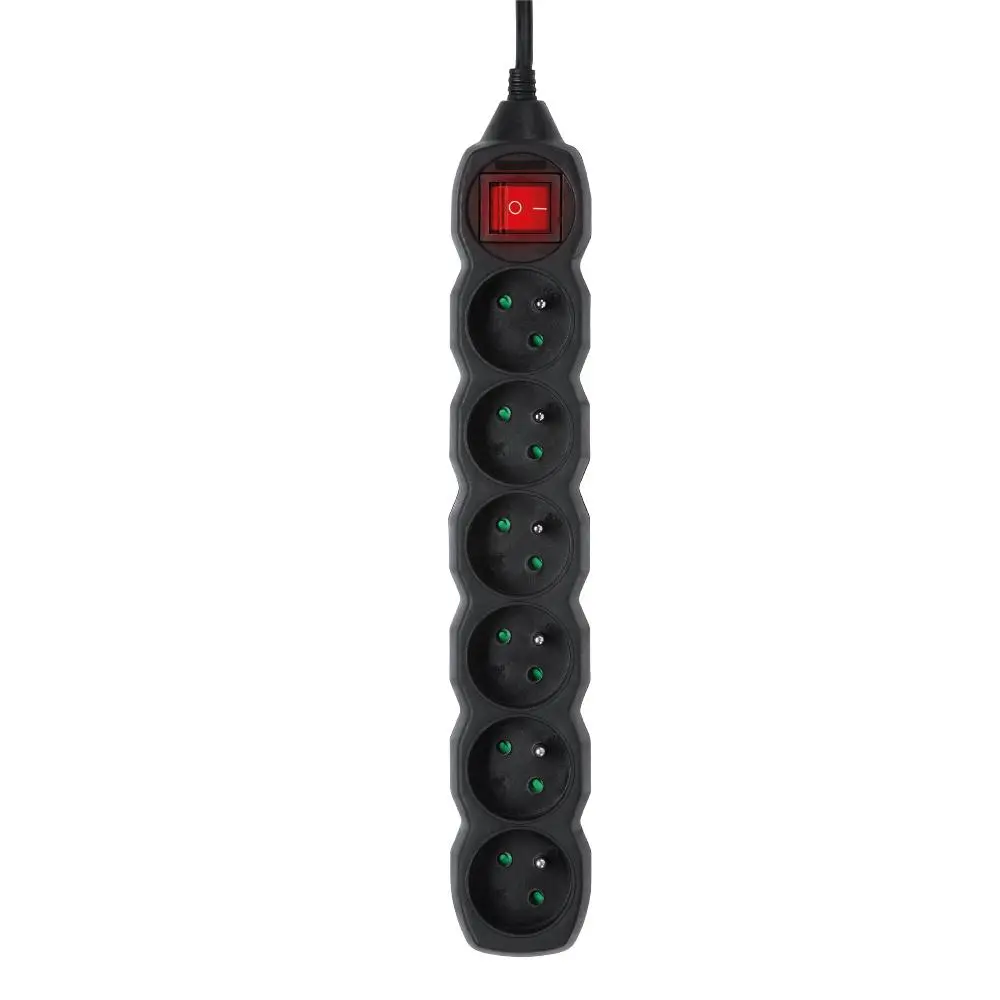 Przedłużacz Reinston EPRZ014 6 gniazd 3m Czarny