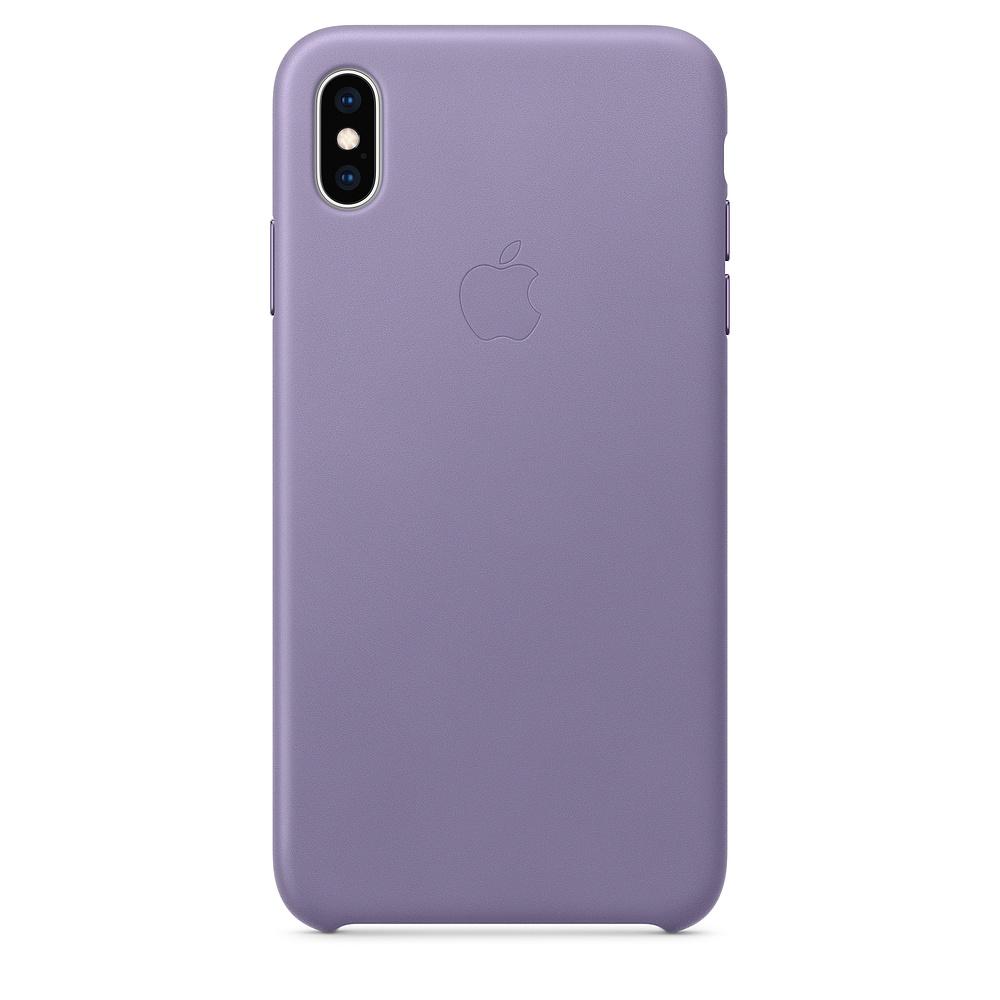 Etui Apple Leather Case do iPhone Xs Max MVH02ZM/A (liliowe)