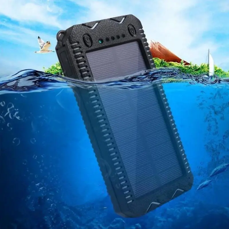 Powerbank solarny PowerNeed S12000G 12000mAh Czarno-zielony