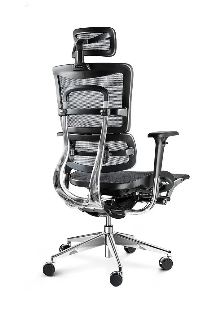 Fotel Diablo Chairs V-Master Normal Size Biurowy do 200kg Tkanina Czarno-szary