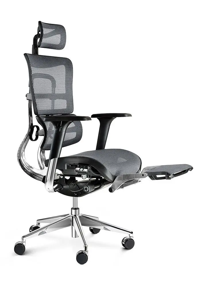 Fotel Diablo Chairs V-Master Normal Size Biurowy do 200kg Tkanina Czarno-szary