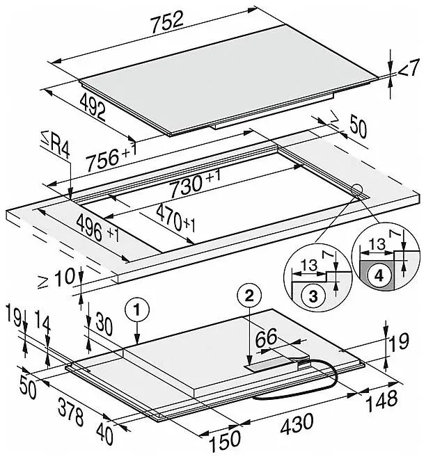 Płyta indukcyjna Miele KM 7414 FX 75,2cm